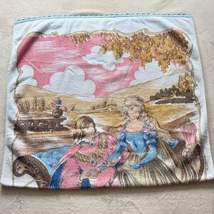 Vintage Cotton French Terry Towel Fairy Tale Prince Princess French Renaissance